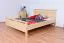 Doppelbett / Gästebett Kiefer massiv Vollholz natur 69, inkl. Lattenrost - 160 x 200 cm (B x L)