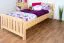 Kinderbett / Jugendbett Kiefer massiv Vollholz natur 66, inkl. Lattenrost - 100 x 200 cm (B x L)