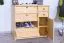 Schuhschrank Kiefer Vollholz massiv natur Junco 220 - Abmessungen: 80 x 90 x 40 cm (H x B x T)