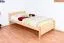 Einzelbett / Gästebett Buche massiv Vollholz natur 117, inkl. Lattenrost - 100 x 200 cm