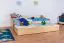 Jugendbett / Funktionsbett Kiefer massiv Vollholz natur 93, inkl. Lattenrost - 90 x 200 cm (B x L)