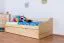 Einzelbett / Funktionsbett Kiefer massiv Vollholz natur 93, inkl. Lattenrost - Abmessung 90 x 200 cm