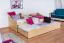Einzelbett / Funktionsbett Kiefer massiv Vollholz natur 93, inkl. Lattenrost - Abmessung 90 x 200 cm