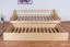 Jugendbett / Funktionsbett Kiefer massiv Vollholz natur 93, inkl. Lattenrost - 90 x 200 cm (B x L)