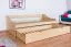 Einzelbett / Funktionsbett Kiefer massiv Vollholz natur 93, inkl. Lattenrost - Abmessung 90 x 200 cm