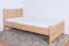 Einzelbett / Gästebett Buche massiv Vollholz natur 109, inkl. Lattenrost - Abmessung 90 x 200 cm