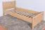 Einzelbett / Gästebett Buche massiv Vollholz natur 109, inkl. Lattenrost - Abmessung 90 x 200 cm