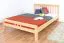 "Easy Premium Line" Doppelbett K8 in Überlänge 160 x 220 cm, Buche Vollholz massiv Natur, inkl. 1 Abdeckblende