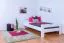 Jugendbett "Easy Premium Line" K6, 120 x 200 cm Buche Vollholz massiv weiß lackiert
