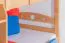 Etagenbett / Stockbett "Easy Premium Line" K18/h inkl. Liegeplatz und 2 Abdeckblenden, Kopfteil mit Löchern, Buche Vollholz massiv Natur - Liegefläche: 90 x 200 cm, teilbar