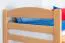 Etagenbett / Stockbett "Easy Premium Line" K18/h inkl. Liegeplatz und 2 Abdeckblenden, Kopfteil mit Löchern, Buche Vollholz massiv Natur - Liegefläche: 90 x 200 cm, teilbar
