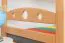 Etagenbett / Stockbett "Easy Premium Line" K19/n, Kopf- und Fußteil mit Löchern, Buche Vollholz massiv Natur - 90 x 200 cm (B x L), teilbar