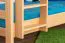 Etagenbett / Stockbett "Easy Premium Line" K20/n, Kopf- und Fußteil gerade, Buche Vollholz massiv Natur - 90 x 200 cm (B X L), teilbar