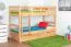 Etagenbett / Stockbett "Easy Premium Line" K20/n inkl. 2 Schubladen und 2 Abdeckblenden, Kopf- und Fußteil gerade, Buche Vollholz massiv Natur - Liegefläche: 90 x 200 cm, teilbar
