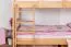 Etagenbett / Stockbett "Easy Premium Line" K19/n inkl. 2 Schubladen und 2 Abdeckblenden, Kopf- und Fußteil mit Löchern, Buche Vollholz massiv Natur - 90 x 200 cm (B x L), teilbar