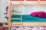 Etagenbett / Stockbett "Easy Premium Line" K21/h inkl. Liegeplatz und 2 Abdeckblenden, Kopf- und Fußteil gerundet, Buche Vollholz massiv Natur - Liegefläche: 90 x 200 cm, teilbar