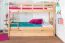 Etagenbett / Stockbett "Easy Premium Line" K21/h inkl. Liegeplatz und 2 Abdeckblenden, Kopf- und Fußteil gerundet, Buche Vollholz massiv Natur - Liegefläche: 90 x 200 cm, teilbar