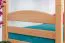 Etagenbett / Stockbett "Easy Premium Line" K21/h inkl. Liegeplatz und 2 Abdeckblenden, Kopf- und Fußteil gerundet, Buche Vollholz massiv Natur - Liegefläche: 90 x 200 cm, teilbar
