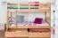 Etagenbett / Stockbett "Easy Premium Line" K21/n inkl. 2 Schubladen und 2 Abdeckblenden, Kopf- und Fußteil gerundet, Buche Vollholz massiv Natur - 90 x 200 cm (B x L), teilbar