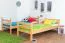 Etagenbett / Stockbett "Easy Premium Line" K20/n inkl. 2 Schubladen und 2 Abdeckblenden, Kopf- und Fußteil gerade, Buche Vollholz massiv Natur - Liegefläche: 90 x 200 cm, teilbar
