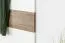 Garderobe Sagone 03, Farbe: Eiche Dunkelbraun / Weiß - Abmessungen: 142 x 50 x 27 cm (H x B x T)