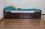 Einzelbett / Stauraumbett "Easy Premium Line" K1/1n inkl 2 Schubladen und 2 Abdeckblenden, 90 x 200 cm Buche Vollholz massiv Schokobraun