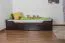 Einzelbett / Stauraumbett "Easy Premium Line" K1/1n inkl 2 Schubladen und 2 Abdeckblenden, 90 x 200 cm Buche Vollholz massiv Schokobraun