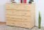 Kommode Kiefer massiv Vollholz natur Columba 05 - Abmessung: 101 x 121 x 50 cm (H x B x T)