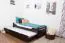 Einzelbett / Gästebett "Easy Premium Line" K1/1h inkl. 2. Liegeplatz und 2 Abdeckblenden, 90 x 200 cm Buche Vollholz massiv Schokobraun