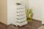 Kommode Kiefer massiv Vollholz weiß lackiert Junco 135 - Abmessung 118 x 60 x 42 cm