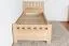 Kinderbett / Jugendbett Buche massiv Vollholz natur 109, inkl. Lattenrost - 80 x 200 cm (B x L)