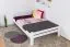 Jugendbett "Easy Premium Line" K5, 140 x 200 cm Buche Vollholz massiv weiß lackiert