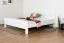 Jugendbett "Easy Premium Line" K6, 200 x 200 cm Buche Vollholz massiv weiß lackiert