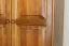Kleiderschrank Kiefer Vollholz massiv Eichefarben 011 - Abmessung 190 x 80 x 60 cm (H x B x T)