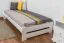 Kinderbett / Jugendbett Kiefer Vollholz massiv weiß lackiert A9, inkl. Lattenrost - Abmessung 90 x 200 cm 