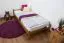 Kinderbett / Jugendbett Kiefer Vollholz massiv Eichefarben A14, inkl. Lattenrost - Abmessung 90 x 200 cm