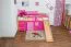 Kinderbett Hochbett Georg mit Rutsche Buche Vollholz massiv natur inkl. Rollrost - 90 x 200 cm