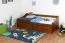 Jugendbett / Funktionsbett Kiefer massiv Vollholz Eichefarben Rustikal 94, inkl. Lattenrost - 90 x 200 cm (B x L)