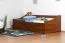 Jugendbett / Funktionsbett Kiefer massiv Vollholz Eichefarben Rustikal 94, inkl. Lattenrost - 90 x 200 cm (B x L)