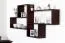 Hängeregal / Wandregal Kiefer massiv Vollholz Walnussfarben Junco 282 - Abmessungen: 76 x 166 x 20 cm (H x B x T)