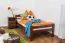 Einzelbett "Easy Premium Line" K1/2n, Buche Vollholz massiv dunkelbraun lackiert - Liegefläche: 90 x 190 cm