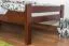 Einzelbett "Easy Premium Line" K1/2n, Buche Vollholz massiv dunkelbraun lackiert - Liegefläche: 90 x 200 cm