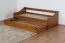 Einzelbett / Funktionsbett Kiefer massiv Vollholz Eichefarben Rustikal 93, inkl. Lattenrost - 90 x 200 cm (B x L)