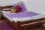 Einzelbett / Gästebett"Easy Premium Line" K4, 120 x 200 cm Buche Vollholz massiv dunkelbraun lackiert