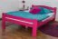 Einzelbett/ Gästebett "Easy Premium Line" K4, 120 x 200 cm Buche Vollholz massiv rosa lackiert