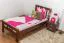 Kinderbett / Jugendbett "Easy Premium Line" K8, Buche Vollholz massiv dunkelbraun lackiert - Liegefläche: 90 x 200 cm