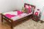 Kinderbett / Jugendbett "Easy Premium Line" K8, Buche Vollholz massiv dunkelbraun lackiert - Maße: 90 x 190 cm