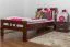 Kinderbett / Jugendbett "Easy Premium Line" K8, Buche Vollholz massiv dunkelbraun lackiert - Liegefläche: 90 x 200 cm