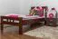 Kinderbett / Jugendbett "Easy Premium Line" K8, Buche Vollholz massiv dunkelbraun lackiert - Maße: 90 x 190 cm