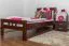Einzelbett "Easy Premium Line" K8, Buche Vollholz massiv dunkelbraun lackiert - Liegefläche: 90 x 190 cm